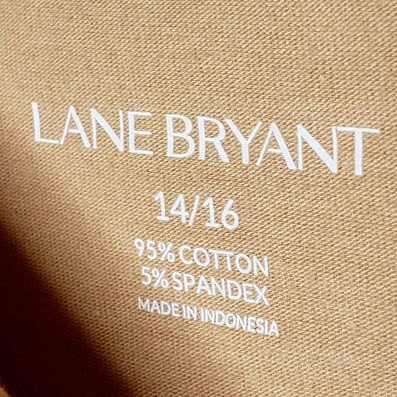 NWT Lane Bryant Tan Spaghetti Strap Tank Top Comfy Staple Neutral Size 14/16 - Picture 3 of 6